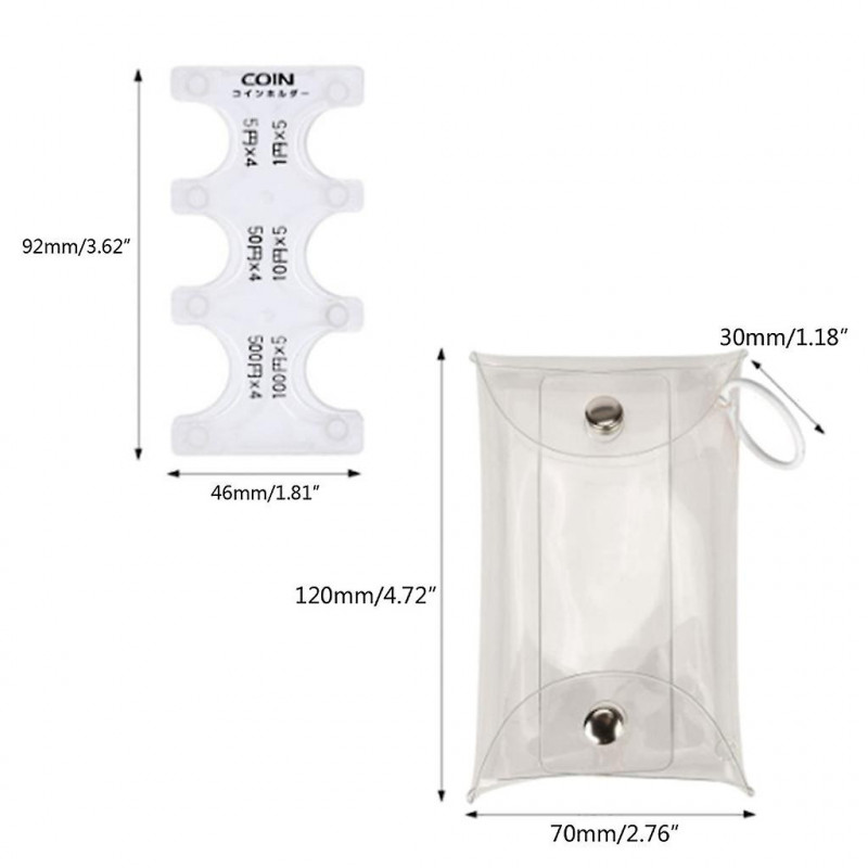 Coin Clip Portable Coin Container Pvc Material Coin Holder pour un stockage facile Coin Clip Portable Coin Container Pvc Material Coin Holder pour un stockage facile