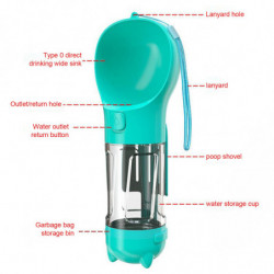 Portable Cat Dog Water Bottle Food Feeder Drinker Distributeur de caca 3 en 1 Étanche Multifonctionnel Dog Waterer [...]