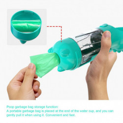 Portable Cat Dog Water Bottle Food Feeder Drinker Distributeur de caca 3 en 1 Étanche Multifonctionnel Dog Waterer [...]