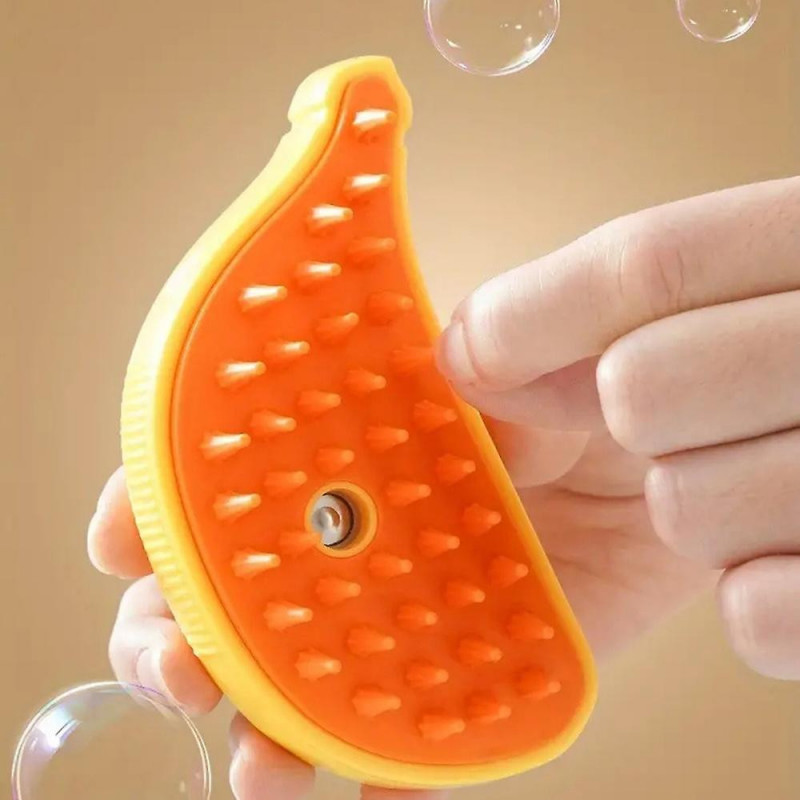 Cute Banana-Shaped Pet Spray Massage Brush Durable Lightweight Pet Massager for Kittens Puppy Cat Do Cute Banana-Shaped Pet Spray Massage Brush Durable Lightweight Pet Massager for Kittens Puppy Cat Do
