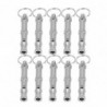 10pcs Adjustable Dog Whistle Trainer Sound Waves Stainless Steel Pet Training Supplies