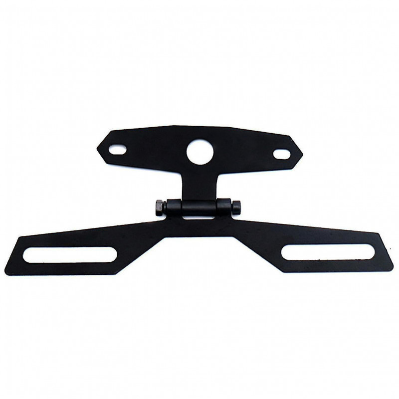 Motorcycle Folding License Plate Holder Adjustable Tail Rear Light Bracket Rack