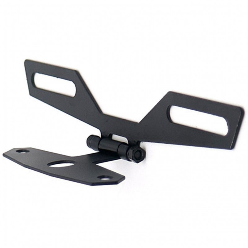 Motorcycle Folding License Plate Holder Adjustable Tail Rear Light Bracket Rack