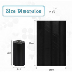 Dog Poo Bags, Dog Poop Bags, Dog Waste Bags Strong Eco-friendly-16 Rolls, 240 Bags Black