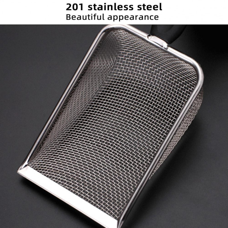 201 Pelle de litière de chat en acier inoxydable Outil de pelle de pelle de sable durable Outil de pelle de sable monté