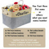 Personalized Pet Dog Toy Storage Basket Dog Canvas Bag Foldable Pet Toys Linen Storage Box Bins Dog Accessories Pet Supp