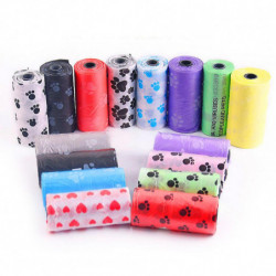 Paw Print Pet Waste Bag 15pcs/Roll Pet Waste Bag 6x2.5cm Strong Load-bearing New
