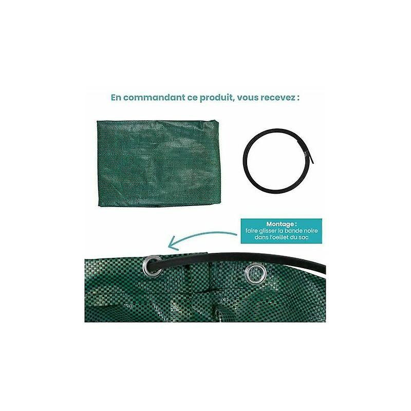 Lot 6 Gardening Bag 272l, With Handles Waterproof Gardening Waste Bag Garden Waste Bags Green