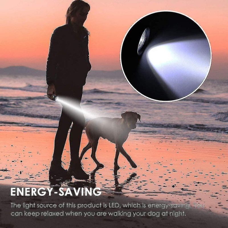 Pet Waste Bags Dispenser With Led Flashlight, Poop Bag Holder Dog Poop Pickup Bags Dispenser