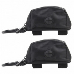 2pcs Waste Pouch Pet Dog Poop Bag Dispenser Portable Pick Up Storage For Leash