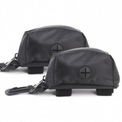 2pcs Waste Pouch Pet Dog Poop Bag Dispenser Portable Pick Up Storage For Leash