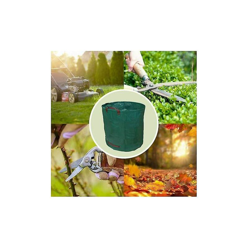 Lot 6 Gardening Bag 272l, With Handles Waterproof Gardening Waste Bag Garden Waste Bags Green
