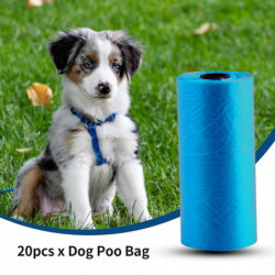 20pcs étanche Chien Caca Sac Cat Accessoires pour animaux de compagnie Organisateur de stockage portable HDPE