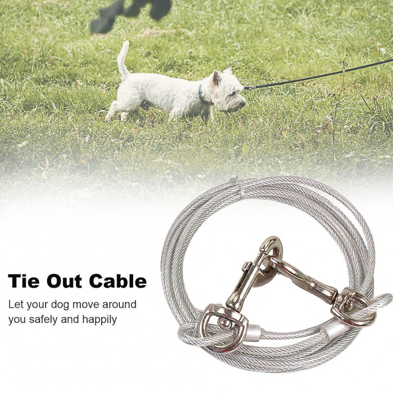 10feet For Dog Steel Wire Puppy Pet Supplies Heavy Duty Tie Out Cable Rustproof