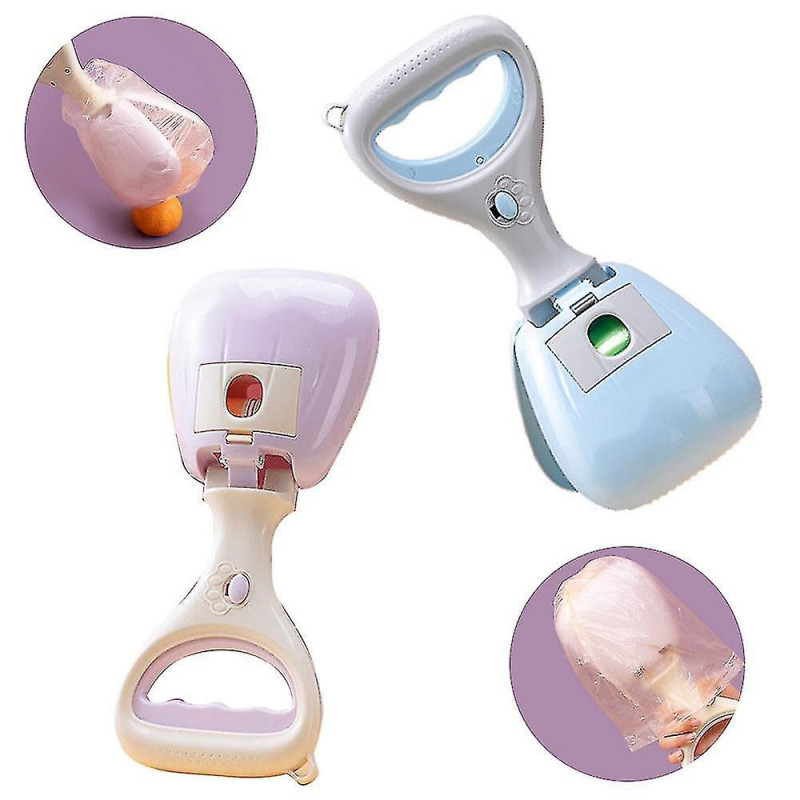 Portable Dog Poop Scooper Sanitary Dog Waste Pick Up Heavy Duty Dog Waste Cleaner With Bag Dispenser