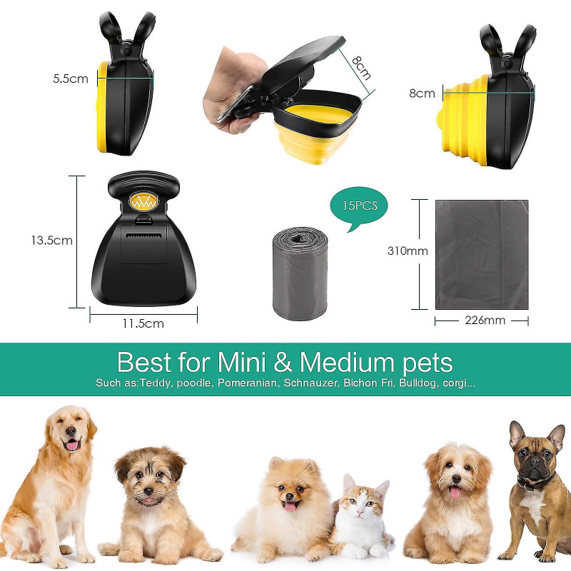 Ramassage portable des déchets de toilettes pour animaux de compagnie avec distribution de sacs, ramassage des [...]