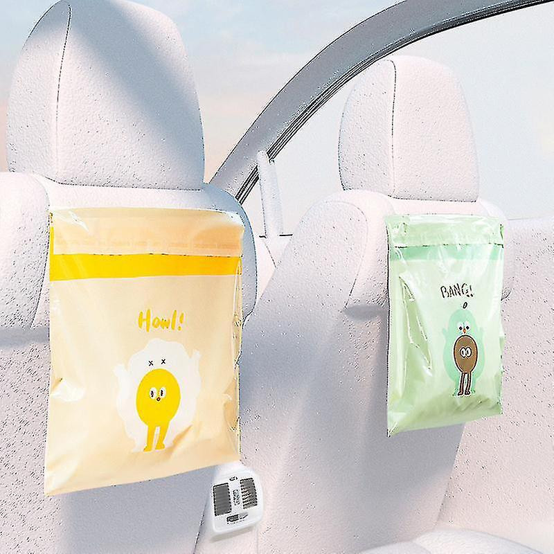 15pcs Disposable Car Garbage Bags Self-adhesive Auto Vehicle Trash Bags Portable