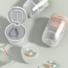 Pill-Cutter Splitter with Dispenser Leak-Proof Carry On Medicine Container for Outdoor Travel