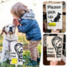 Outdoor Pet Poop Cleanup Sign with Bag Holder Fun Dog Poop Lawn Insert Sign for Outsides