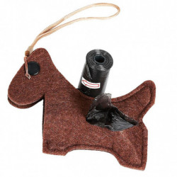 Pets Dogs Poop Waste Dispenser Box Poop Removal Disposal Bags Holder Brown