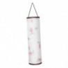 Grocery Plastic Bag Holder Garbage Shopping Bag Dispenser White Flower