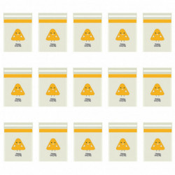 15pcs Garbage Bag Self-adhesive Waterproof Leakproof No Residue Cute Chick Pattern Disposable Car Trash Pouch Daily Use