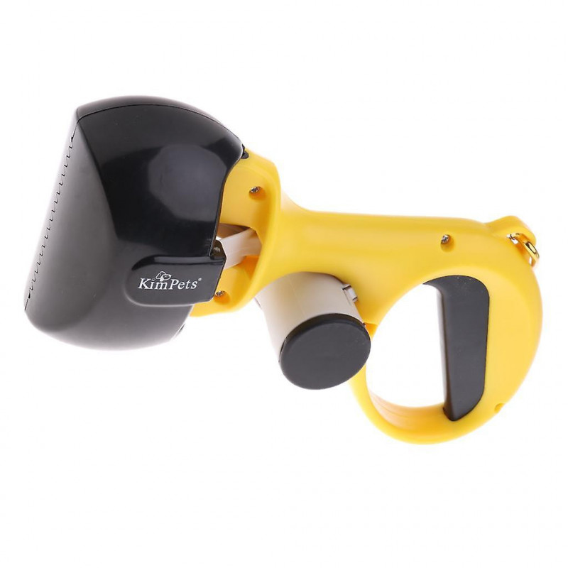 2 In 1 Portable Dog Cat Pooper Scooper Pet Waste Shovel Cleaning Tool Yellow