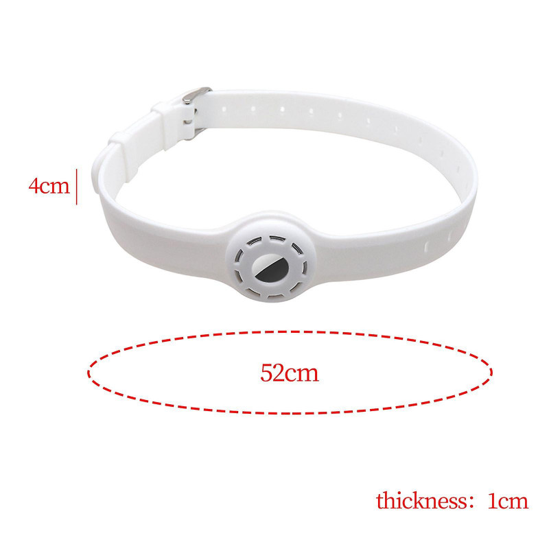 Collar Holder Pet Dog Silicone Collar Soft Tear Resistant White