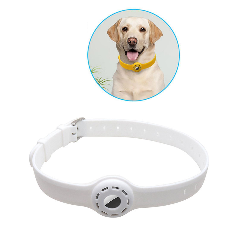Collar Holder Pet Dog Silicone Collar Soft Tear Resistant White