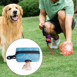 Pet Poop Waste Bag Dispenser Garbage Holder Puppy Poo Bag For Walking Blue