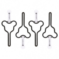 4pcs Dog Garbage Bag Fixing Clips Pet Garbage Bags Clamps Dog Walking Supplies