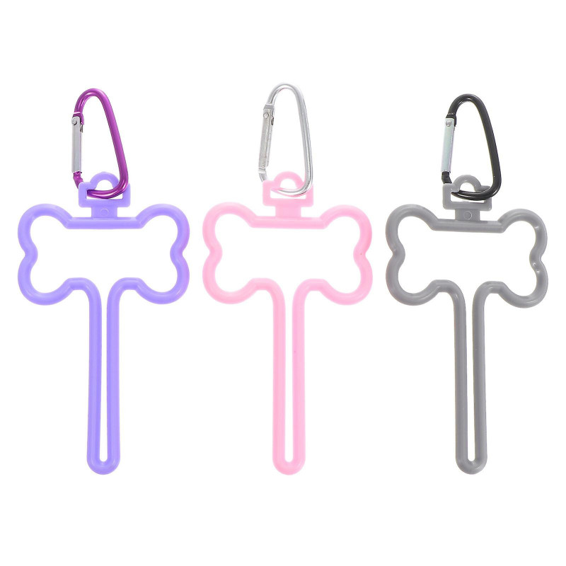 3pcs Dog Poop Bag Fixed Clip Dog Leash Installation Waste Bag Clip Poop Bag Clip