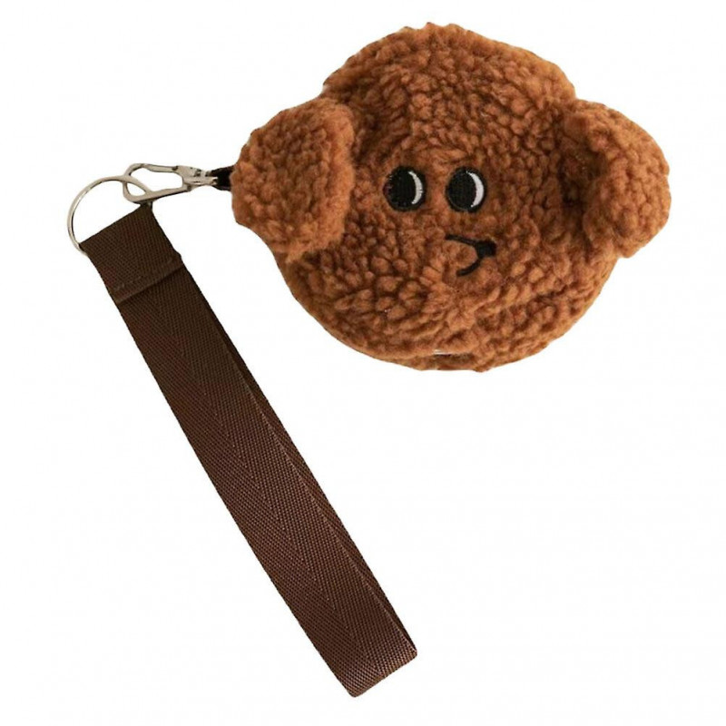 Peluche Pet Poop Bag Carrier Cartoon Dog Poop Bag Holder Pet Waste Bag Peluche Pendentif