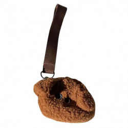 Peluche Pet Poop Bag Carrier Cartoon Dog Poop Bag Holder Pet Waste Bag Peluche Pendentif