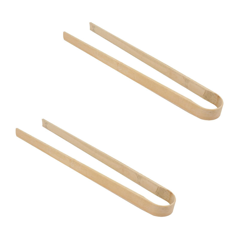 2pcs Pet Pooper Clip Poop Clip Dog Waste Picker Cleaning Tool(wood Color)