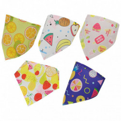 5pcs Pet Saliva Towel Dog Triangle Towel Puppy Pet Triangle Scarf Accessory