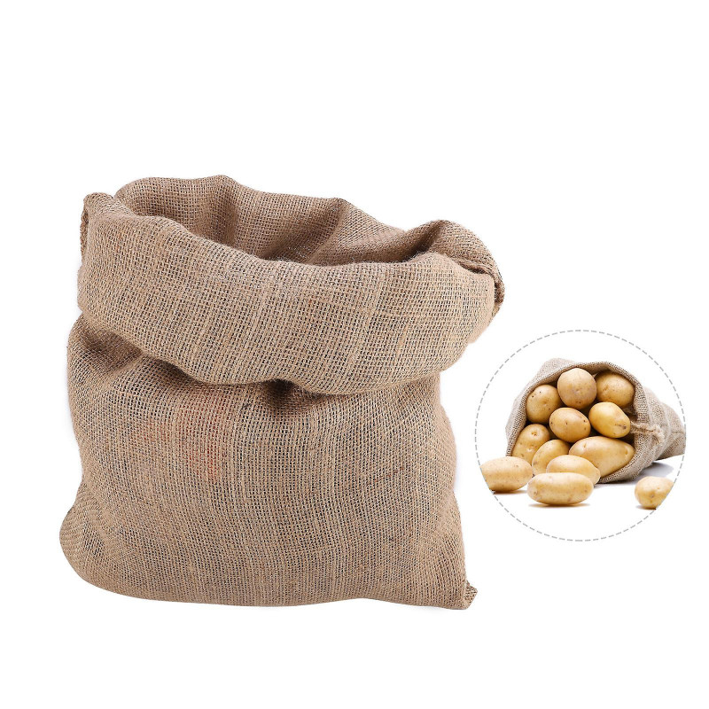 Sacs de course en toile de jute robuste 50x70cm Stockage Jardinage durable utilisé pour la plantation de fleurs [...]