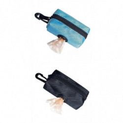 2pcs Pet Dog Poop Waste Bag Dispenser Holder Poo Bags For Puppy Blue Black