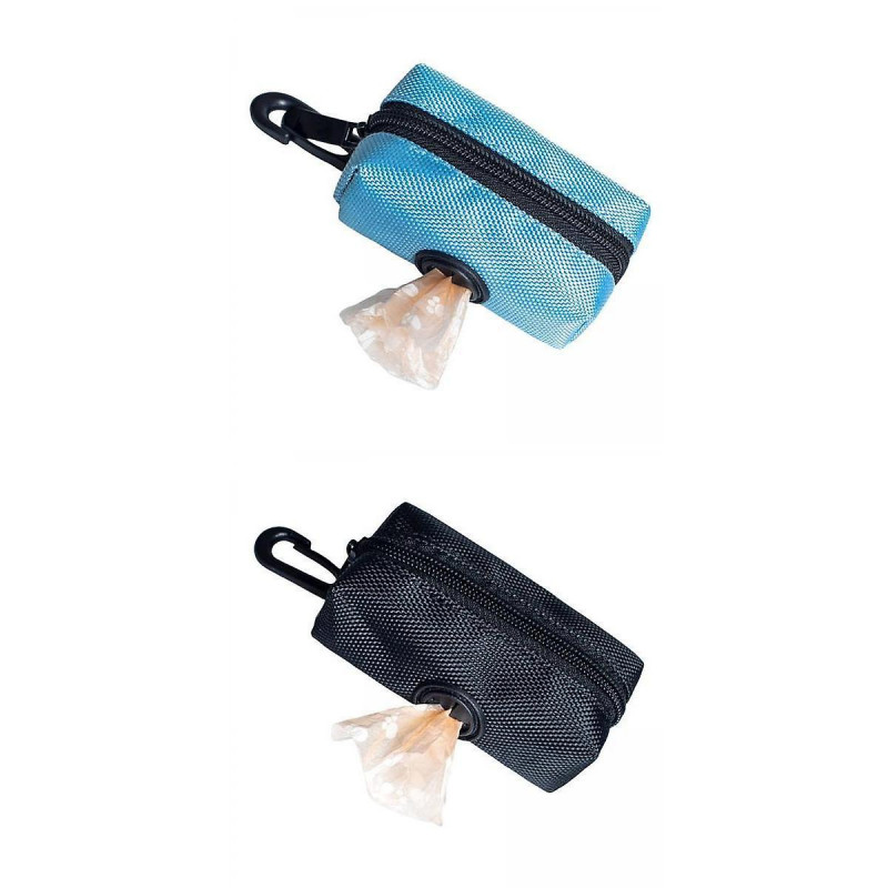 2pcs Pet Dog Poop Waste Bag Dispenser Holder Poo Bags For Puppy Blue Black