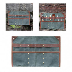 Tableware Storage Bag Organizer Holder Cookware Case Camping Green