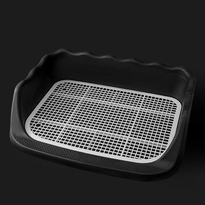 Pet Toilet Cleaning Tool Plastic Corner Lavatory Basin For Cat Dogs Ferret Black