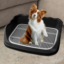 Pet Toilet Cleaning Tool Plastic Corner Lavatory Basin For Cat Dogs Ferret Black