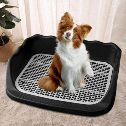 Pet Toilet Cleaning Tool Plastic Corner Lavatory Basin For Cat Dogs Ferret Black
