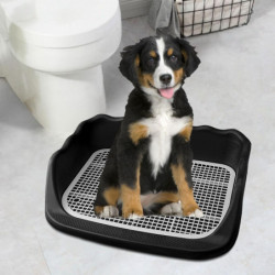 Pet Toilet Cleaning Tool Plastic Corner Lavatory Basin For Cat Dogs Ferret Black