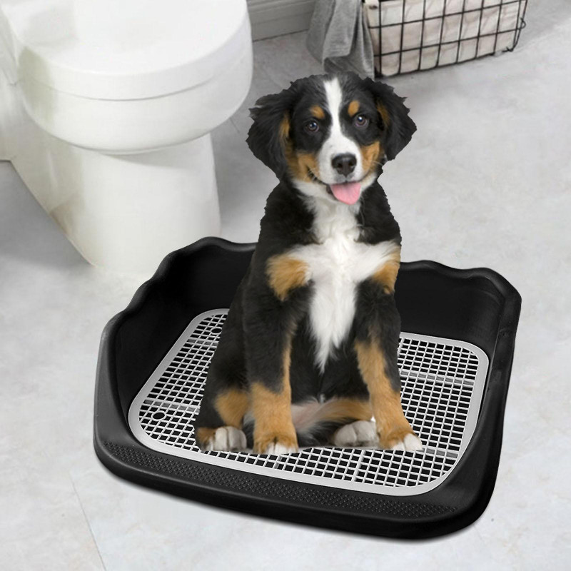 Pet Toilet Cleaning Tool Plastic Corner Lavatory Basin For Cat Dogs Ferret Black