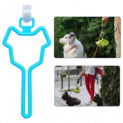 Dog Poop Bag Holder Waste Bag Carrier Adjustable For Leash Pet Supply Blue