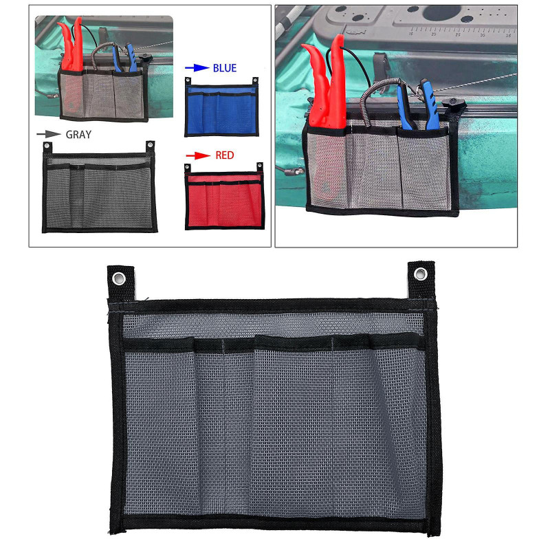 Kayak Canoe Storage Bag Container Pouch Tackle Box Holder Storage Canoe Gray