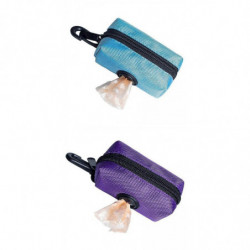 2pcs Pet Dog Poop Waste Bag Dispenser Holder Poo Bags For Puppy Black Purple
