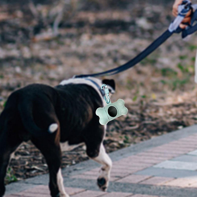 Small Lightweight Trash Portable Bone Shape With Buckle Dog Poop Bag Dispenser Small Lightweight Trash Portable Bone Shape With Buckle Dog Poop Bag Dispenser
