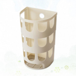 Hollow Grocery Bag Dispenser Wall Mounted Garbage Bag Organizer Trash Bags Holder(Khaki)